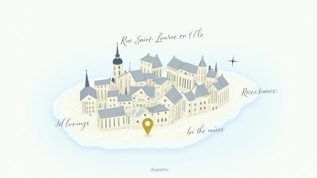 Carte statique indiquant l'emplacement d'Encre Voyage à Paris, 38 Rue Saint-Louis en l'Île, sur l'Île Saint-Louis.